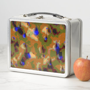 Stand-out Camouflage Metal Lunch Box