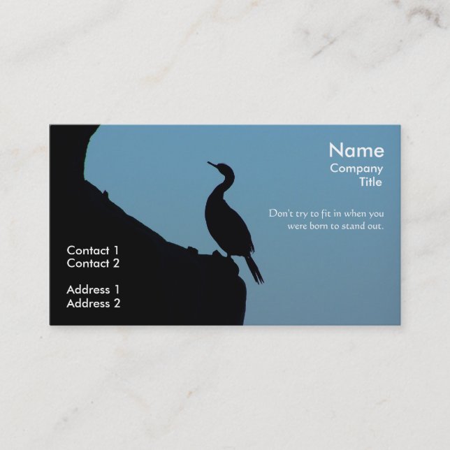 Stand Out Cormorant Business Card (Front)