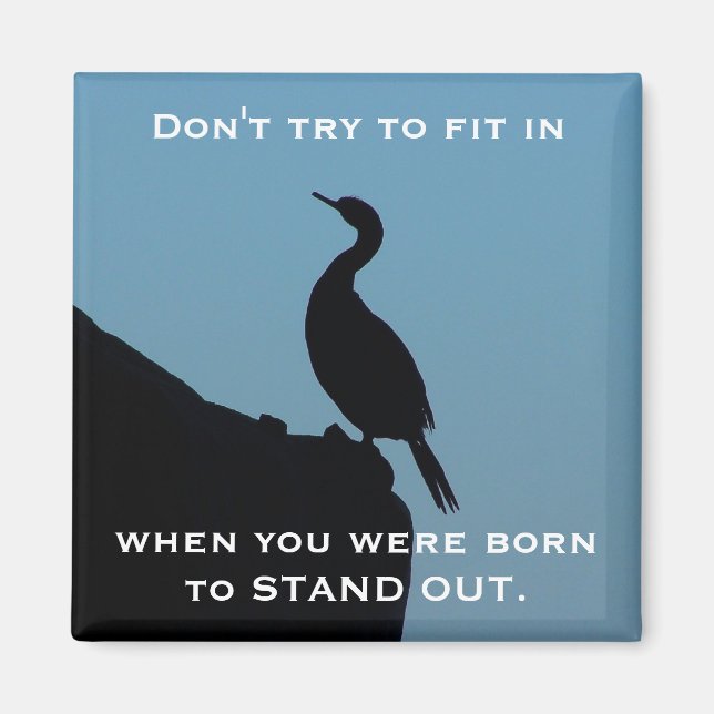 Stand Out Cormorant Magnet (Front)