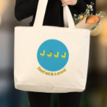 Stand out Cute Motivational Ducks Large Tote Bag<br><div class="desc">Add a splash of positivity to your day with these cheerful swimming ducks paired with an uplifting message. Featuring charming ducks gliding across the water alongside encouraging words, this design combines calming nature imagery with feel-good inspiration — perfect for brightening someone’s mood or adding a little motivation to everyday life....</div>