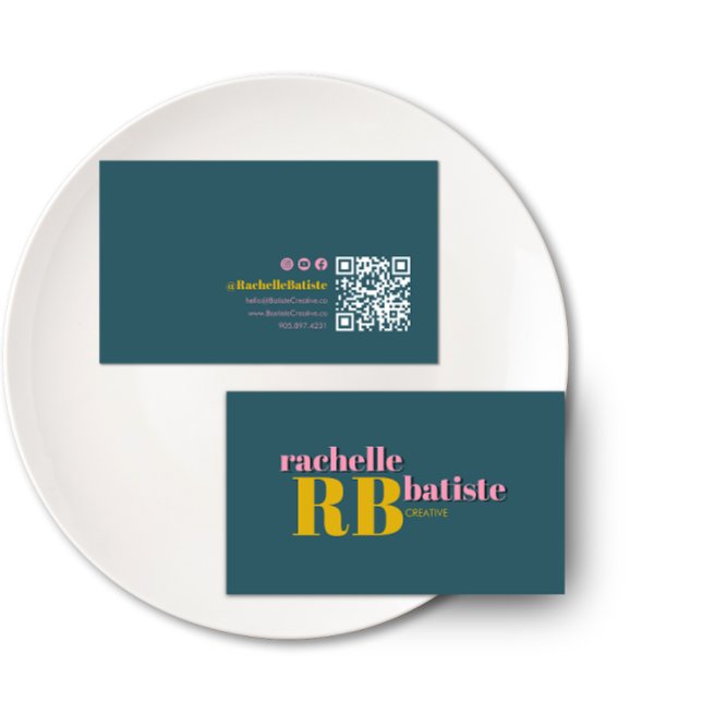 Stand out in Style | Retro Social Media QR Code Business Card (Creator Uploaded)