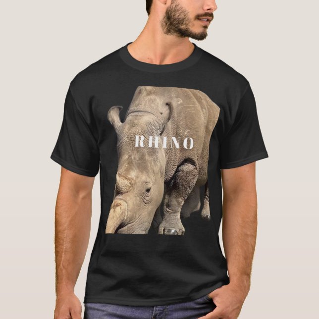 Stand Out in Style with Rhino Print Safari Shirt (Front)