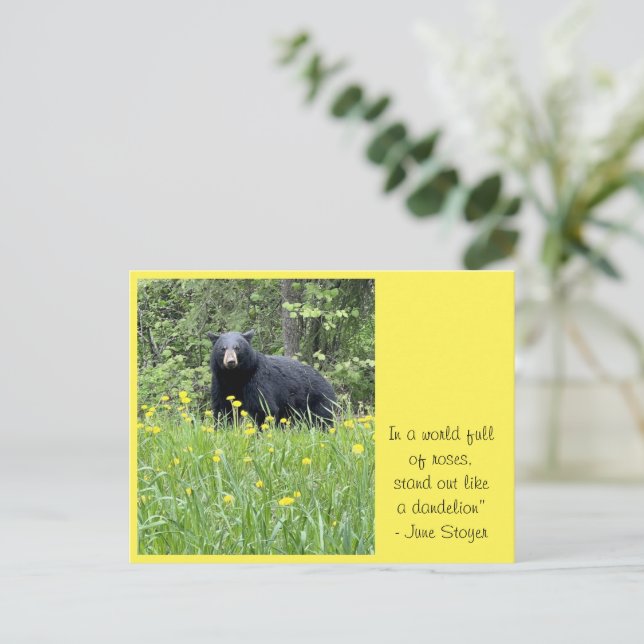 Stand Out Like a Dandelion Postcard (Standing Front)