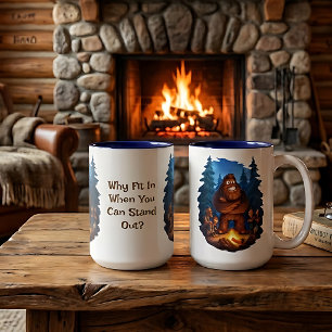 Stand Out Sasquatch Two-Tone Coffee Mug