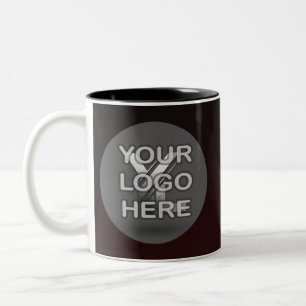 Stand Out with Every Sip: Luxury Black Custom Logo Two-Tone Coffee Mug