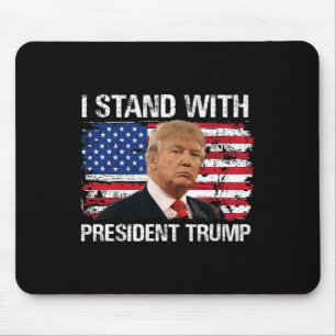 Stand President Trump American Flag Trump 2024 Men Mouse Pad