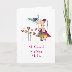 STAND, SING, LIVE! by April Greeting Card