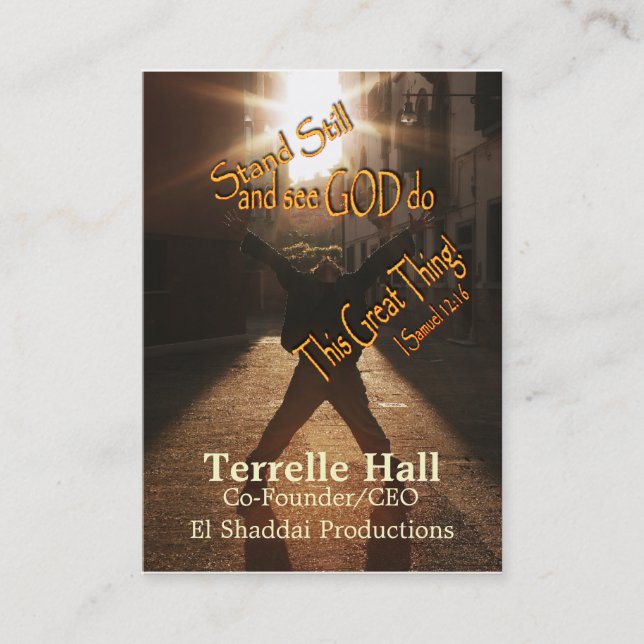 Stand Still Business Card (Front)