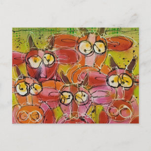 'stand still girls !' postcard