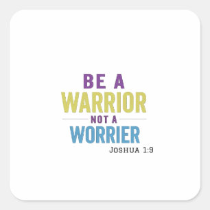 Stand Tall Against Life's Challenges Daily Square Sticker