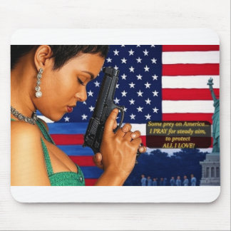 Stand Tall and Steady for Freedom! Mouse Pad