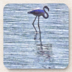 Stand Tall Flamingo Watercolor Coaster