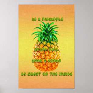 Stand Tall Pineapple Poster