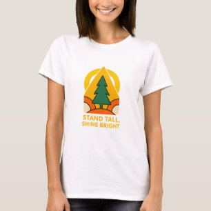 Stand Tall, Shine Bright – Retro Nature T-Shirt