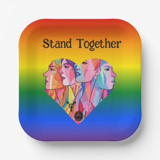 Stand Together Paper Plate