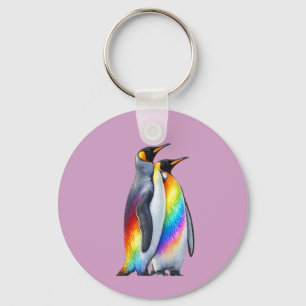Stand Together Proudly Pride Penguins Keychain