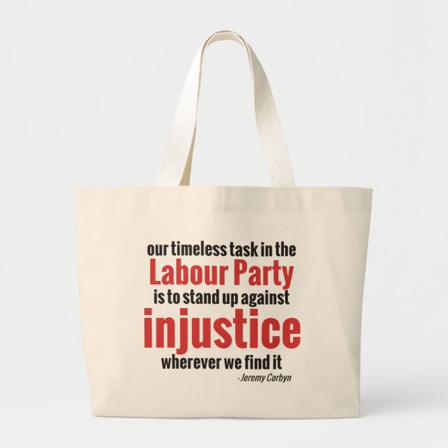 Stand up Against Injustice Large Tote Bag (Front)