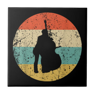 Stand Up Bass Shirt - Vintage Retro Music Tile