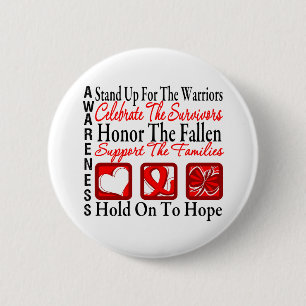 Stand Up Celebrate Honour Collage Blood Cancer 2 Inch Round Button