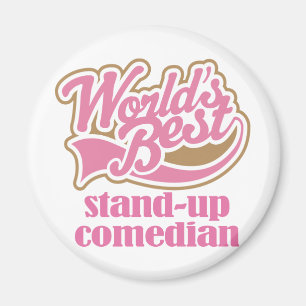 Stand Up Comedian Pink Gift Magnet
