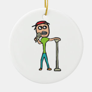 Stand Up Comedy Ceramic Ornament