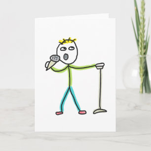 Stand Up Comedy Stickman Card