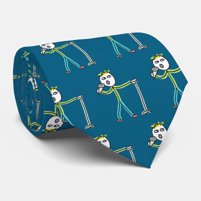 Stand Up Comedy Stickman Tie (Rolled)