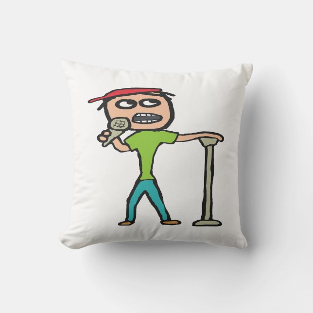 Stand Up Comedy Throw Pillow (Front)