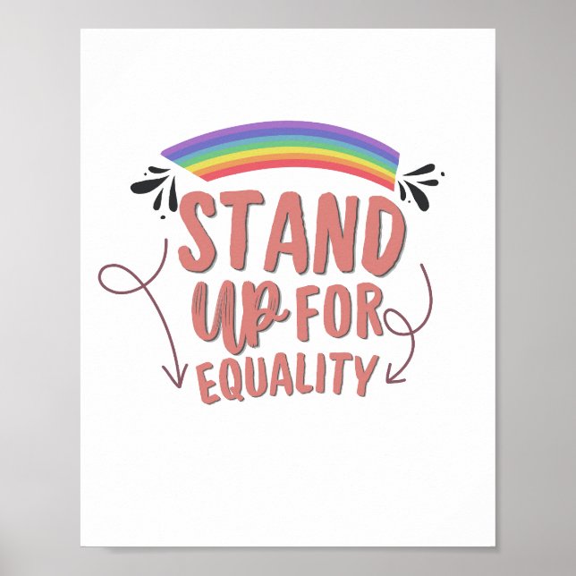 Stand up for Equality - Inclusive Pride Wall Art  (Front)