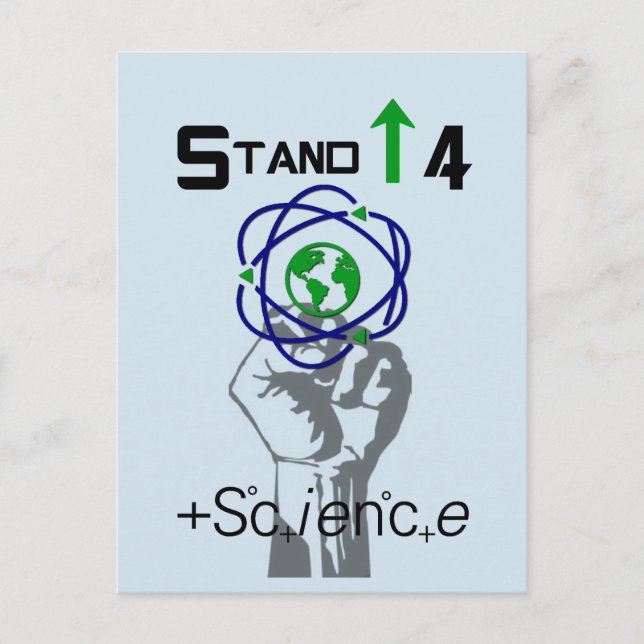 Stand Up For Science March Protest Postcard (Front)