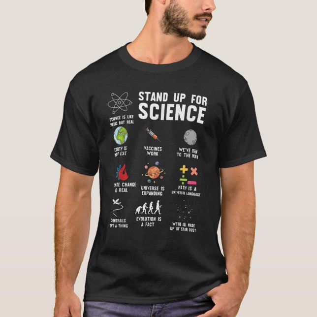 Stand Up For Science Science Climate Change T-Shirt (Front)