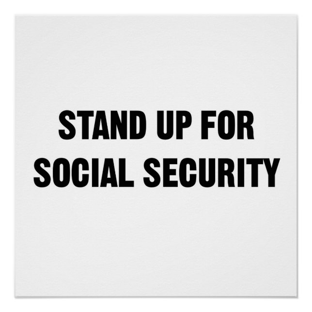Stand Up for Social Security Poster (Front)