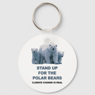 Stand Up for the Polar Bears Keychain