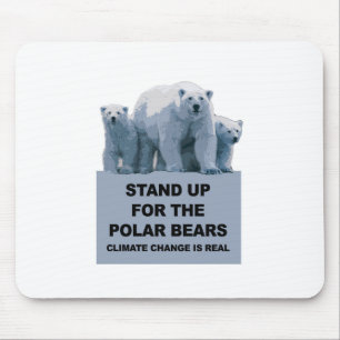 Stand Up for the Polar Bears Mouse Pad