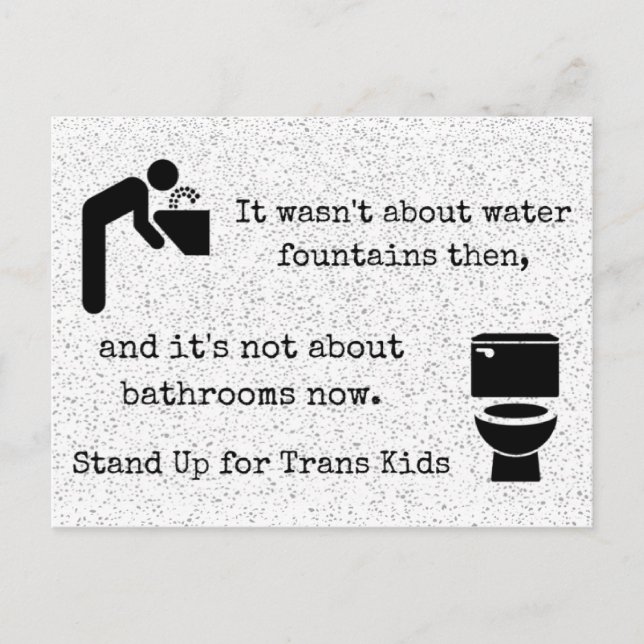 Stand Up for Trans Kids Protest Postcard (Front)