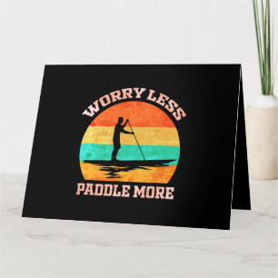 Stand Up Paddle Board Paddling Retro Vintage SUP P Card