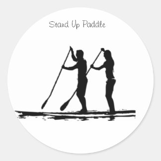stand up paddle classic round sticker