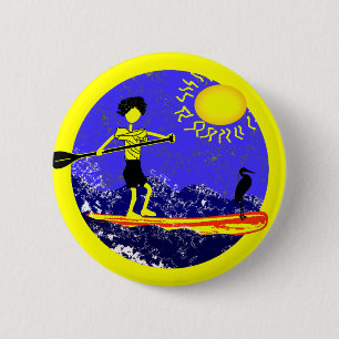 Stand Up Paddle Design 2 Inch Round Button