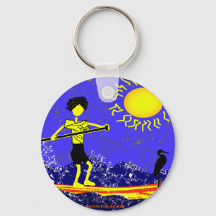 Stand Up Paddle Design Keychain