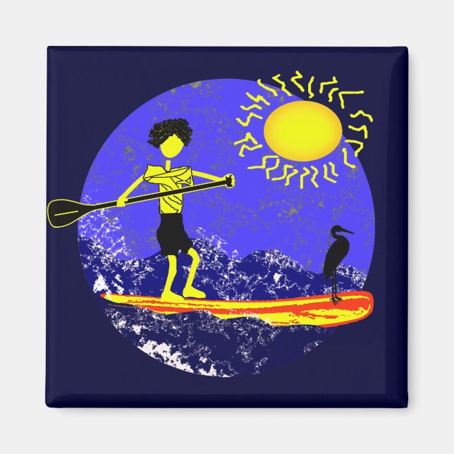Stand Up Paddle Design Magnet (Front)