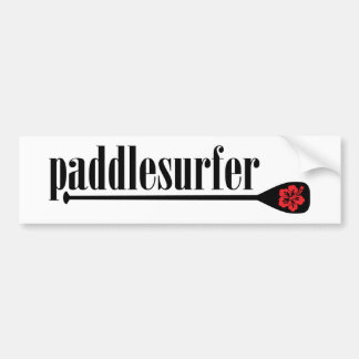 Stand Up Paddle Hibiscus Bumper Sticker