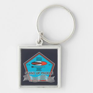 Stand Up Paddle Poster Keychain