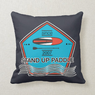 Stand Up Paddle Poster Throw Pillow