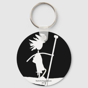 Stand Up Paddle Silhouette Design Keychain