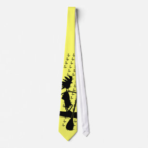 Stand Up Paddle Silhouette Design Tie