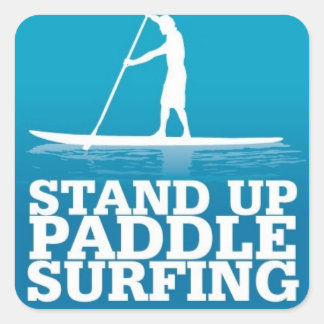 stand up paddle square sticker
