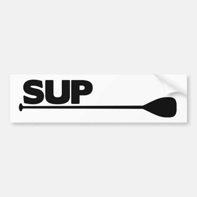 Stand Up Paddle SUP Bumper Sticker (Front)