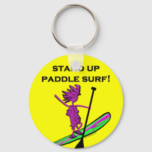 Stand Up Paddle Surf! Keychain
