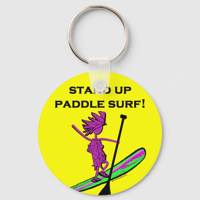 Stand Up Paddle Surf! Keychain (Front)