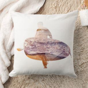 Stand up paddle throw pillow